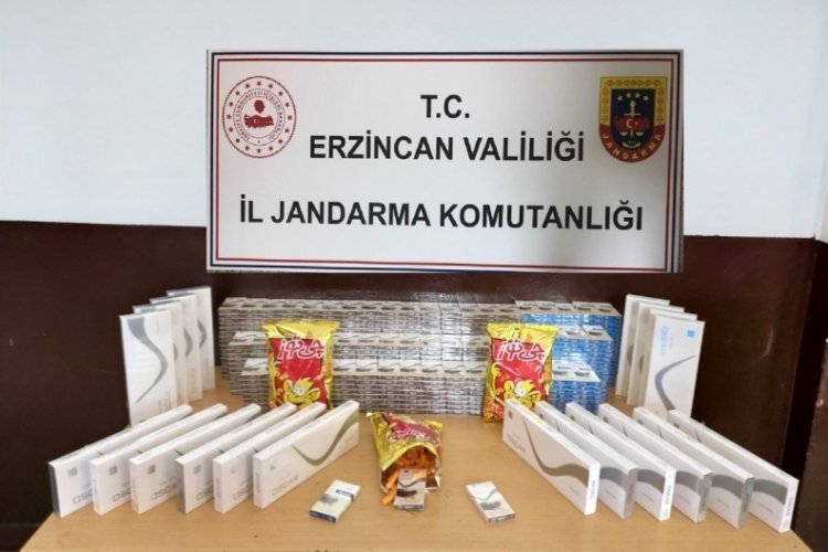 Erzincan'da sigara ka&ccedil;ak&ccedil;ılığı yapan 2 yabancı uyruklu kişi yakalandı