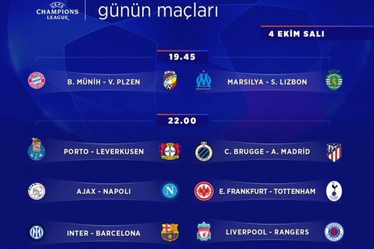 UEFA Şampiyonlar Ligi'nde 3. hafta ma&ccedil;ları yarın başlıyor