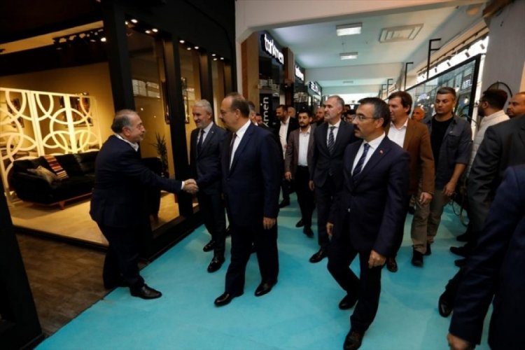 Bursa ve İneg&ouml;l protokol&uuml;nden, MODEF Expo ziyareti