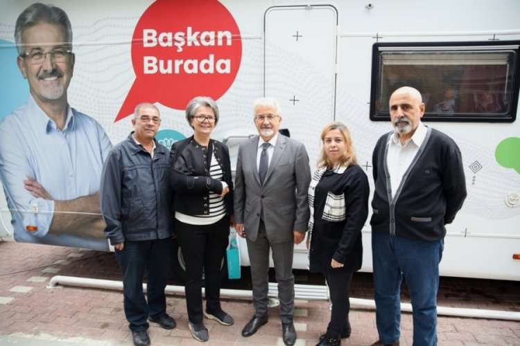 Bursa Nil&uuml;fer Belediye Başkan Erdem, Ertuğrul mahallesi sakinlerini ziyaret etti