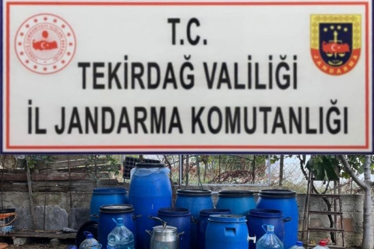 Tekirdağ'da 1 ton sahte i&ccedil;ki ele ge&ccedil;irildi