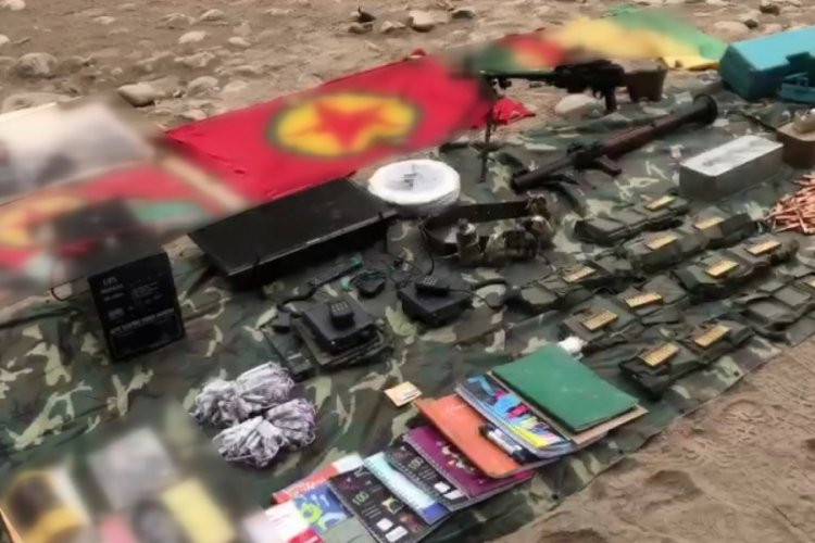 Pen&ccedil;e-Kilit b&ouml;lgesinde ter&ouml;ristlerin m&uuml;himmat ve silahları ele ge&ccedil;irildi