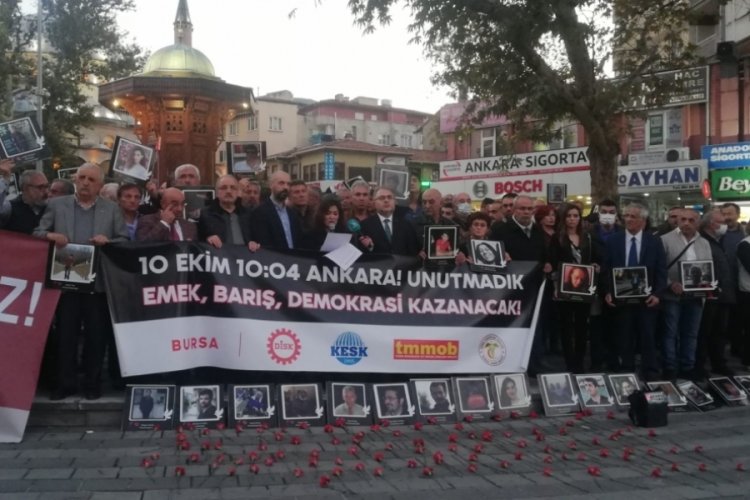 Ankara Garı saldırısında hayatını kaybedenler Bursa'da anıldı