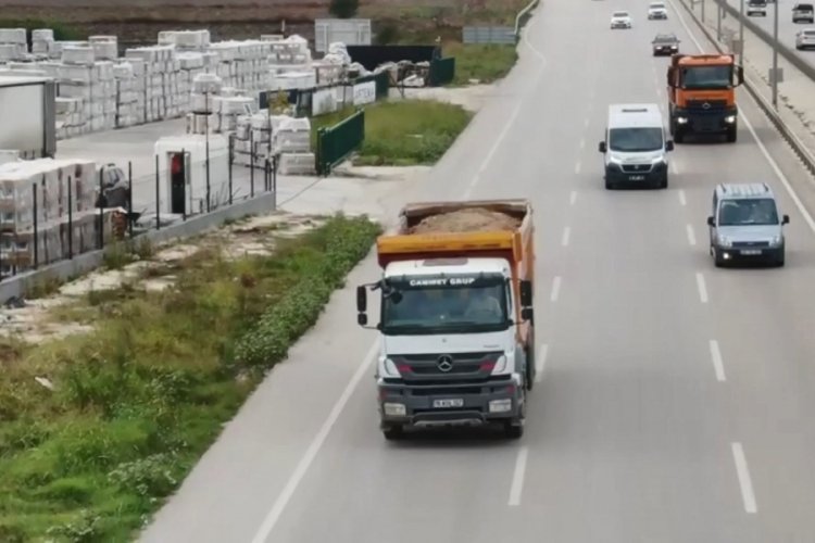 Bursa'da dron destekli trafik uygulaması