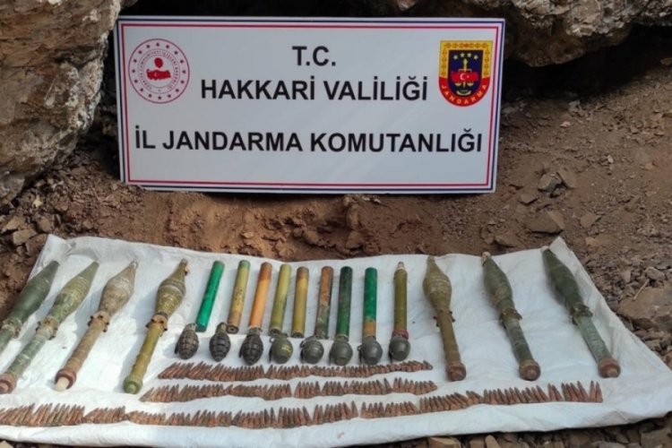 Hakkari'de dere yatağında m&uuml;himmat ele ge&ccedil;irildi