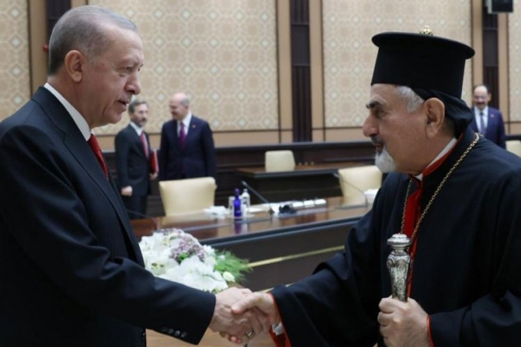 Erdoğan, S&uuml;ryani Katolik Patriği'ni kabul etti