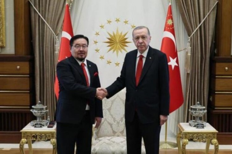 Cumhurbaşkanı Erdoğan, Moğolistan Meclis Başkanı Gombojav'ı kabul etti