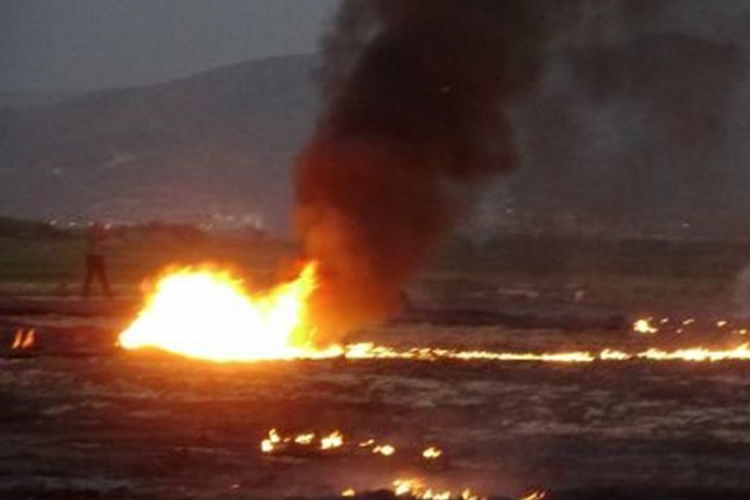 Rus f&uuml;zesinin isabet ettiği termal enerji tesisinde yangın &ccedil;ıktı