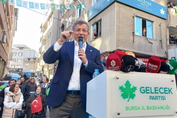 Davutoğlu, Gelecek Partisi İneg&ouml;l İl&ccedil;e Binası'nı a&ccedil;tı