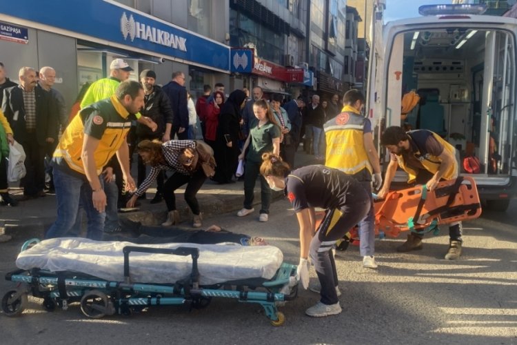 Zonguldak'ta yayaya taksi &ccedil;arptı