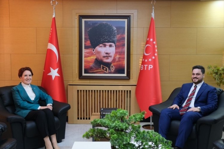 İYİ Parti&nbsp;lideri Akşener, BTP Genel Başkanı H&uuml;seyin Baş ile g&ouml;r&uuml;şt&uuml;