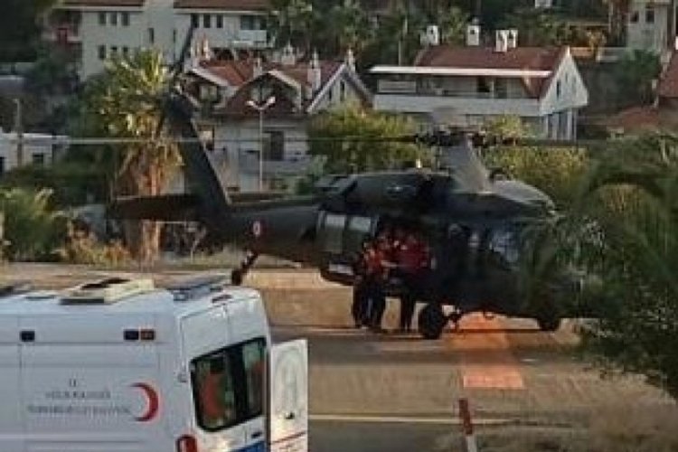 Muğla'da u&ccedil;urumdan d&uuml;şen şahıs helikopterle kurtarıldı