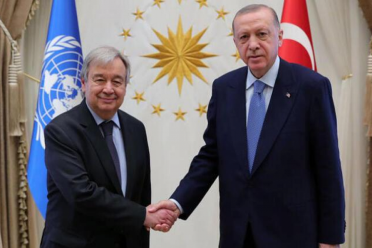 Cumhurbaşkanı Erdoğan, BM Genel Sekreteri Guterres'le g&ouml;r&uuml;şt&uuml;