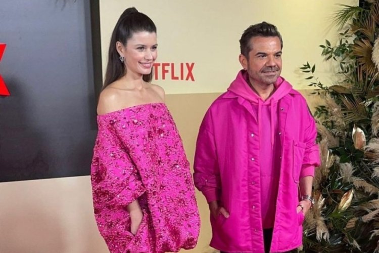 Beren Saat-Kenan Doğulu &ccedil;iftinin pembe uyumu