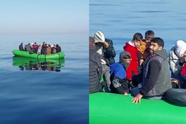 Aydın'da balık&ccedil;ı kardeşler 34 ka&ccedil;ak g&ouml;&ccedil;meni kurtardı