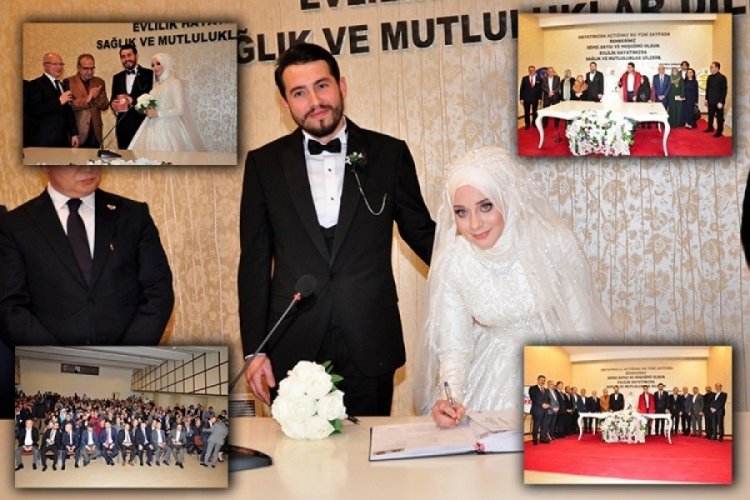 İş ve siyaset d&uuml;nyasını bir araya getiren nikah