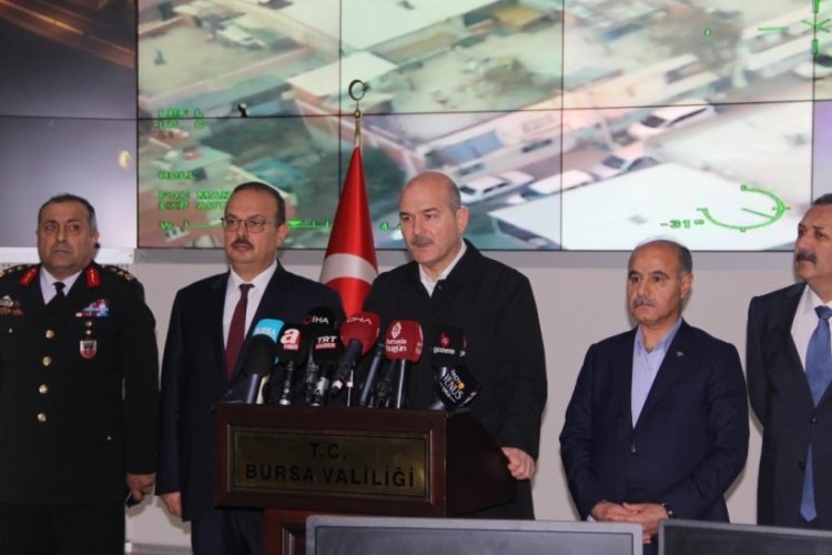 İ&ccedil;işleri Bakanı Soylu Bursa'da uyuşturucu operasyonu y&ouml;netti