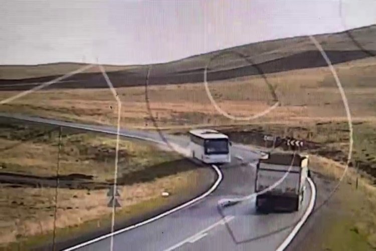 Ağrı'da freni patlayan otob&uuml;s&uuml;n son g&ouml;r&uuml;nt&uuml;leri ortaya &ccedil;ıktı