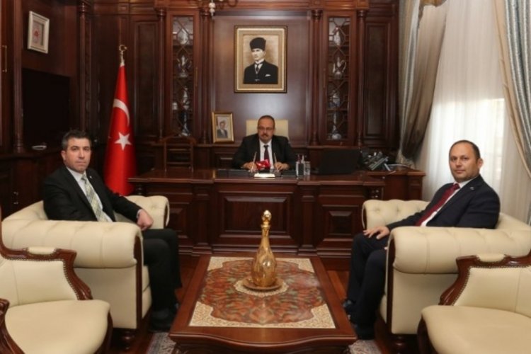Bursa Orman B&ouml;lge M&uuml;d&uuml;r&uuml; Esat Şimşek'ten Vali Canbolat'a ziyaret