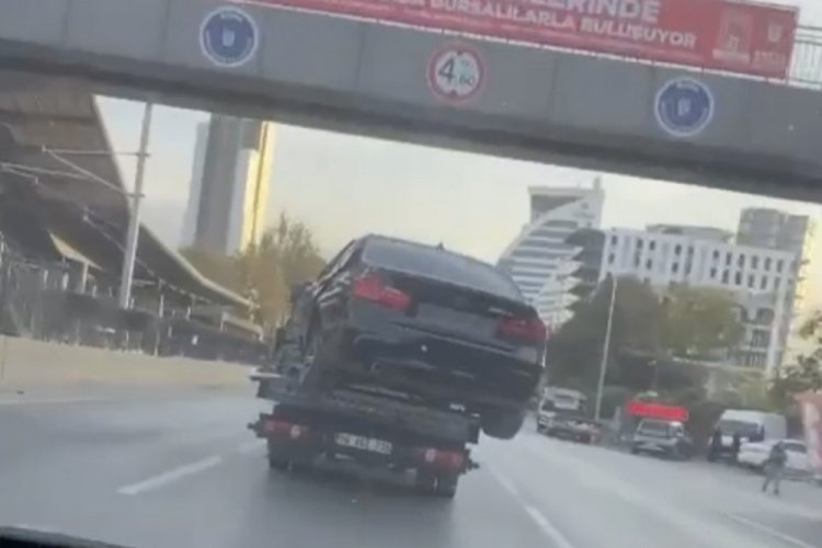 Bursa'da &ccedil;ekici &uuml;st&uuml;nde tehlikeli taşımacılık