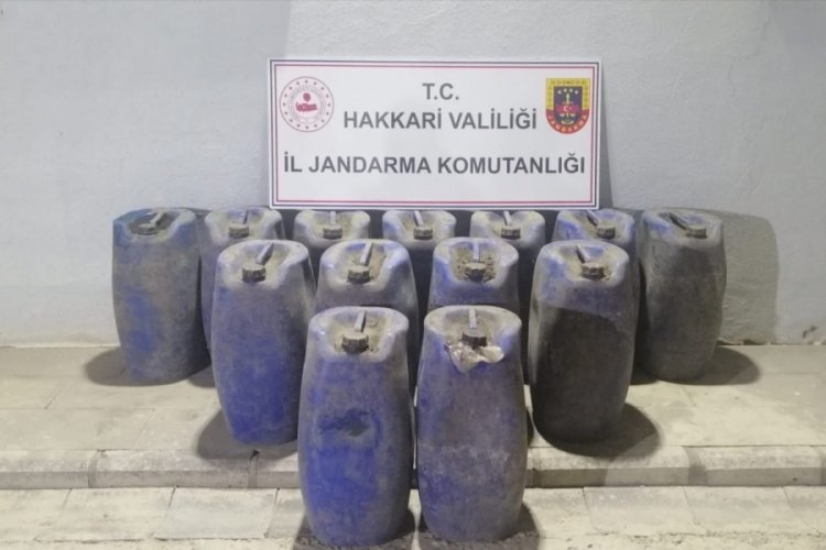 Hakkari'de toprağa g&ouml;m&uuml;l&uuml; asit anhidrit ele ge&ccedil;irildi