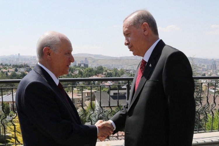 Cumhurbaşkanı Erdoğan ve Bah&ccedil;eli g&ouml;r&uuml;şmesi sona erdi