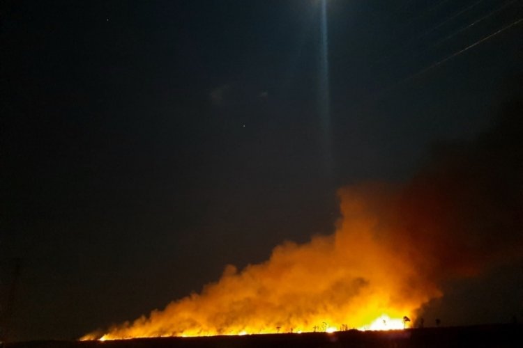 Mersin'deki yangına arazi şartları nedeniyle m&uuml;dahale edilemiyor