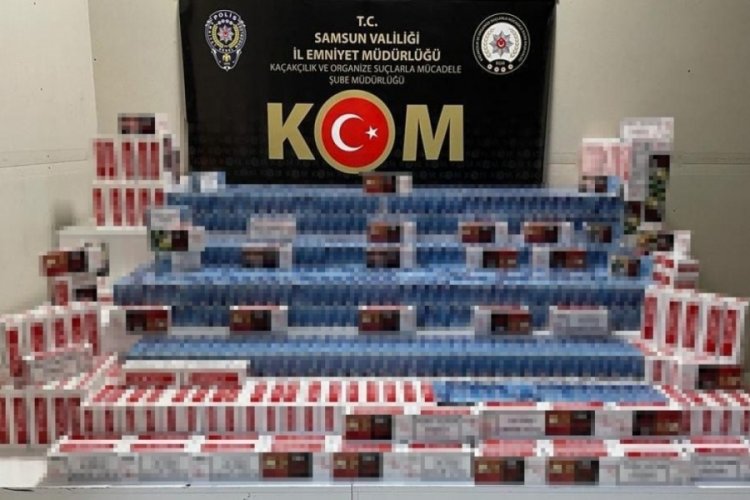 Samsun'da 180 bin bandrols&uuml;z makaron ele ge&ccedil;irildi