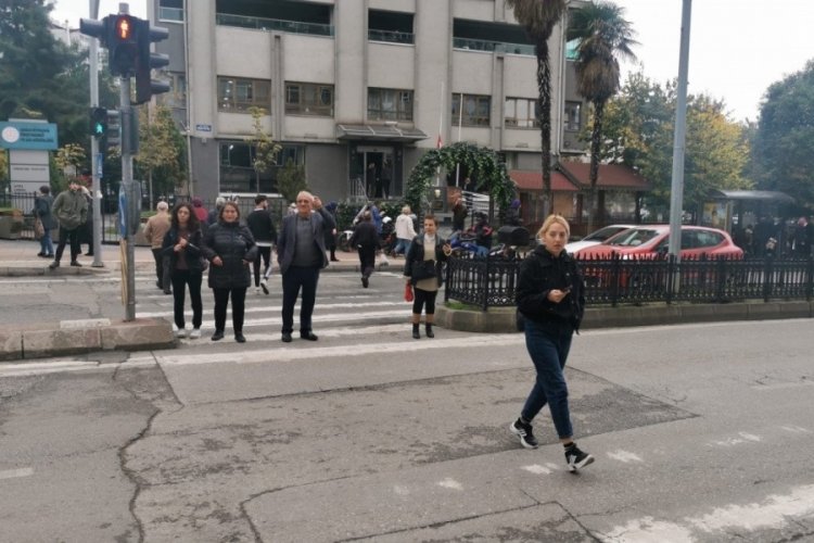 Samsun'da yayaya ışık ihlali cezası