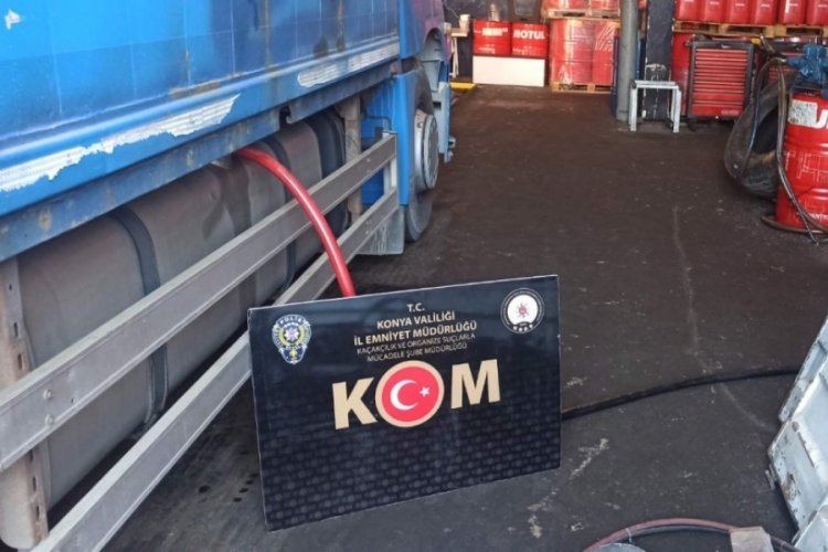 Konya'da 3 bin litre ka&ccedil;ak akaryakıt ele ge&ccedil;irildi