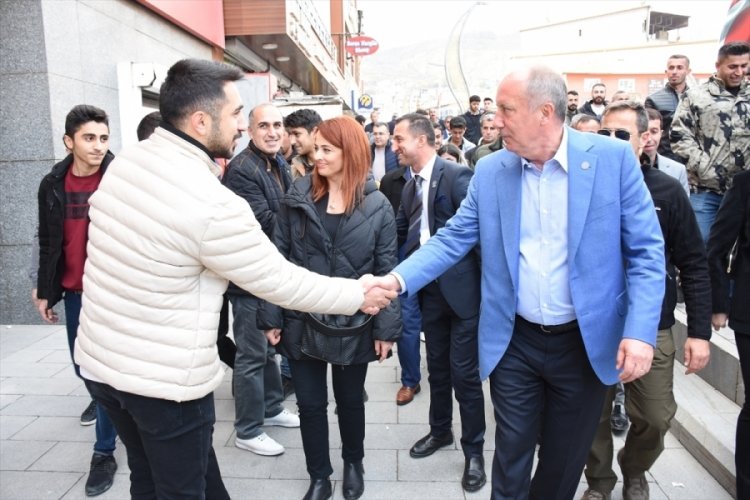 Hakkari'de Memleket Partisi Genel Başkanı İnce esnafı ziyaret etti