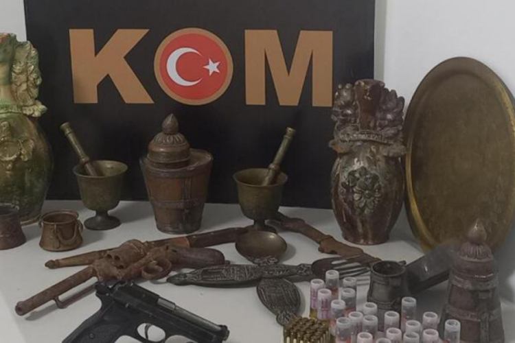 Muğla'da tarihi eser operasyonunda 1 g&ouml;zaltı