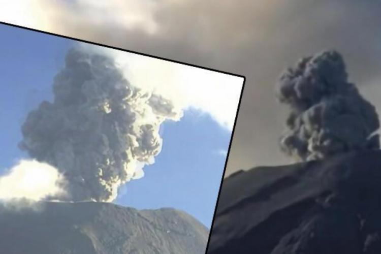Meksika'daki Popocatepetl Yanardağı'nda bir g&uuml;nde 5 kez patlama meydana geldi!