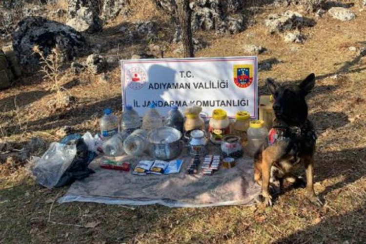 Adıyaman'da ter&ouml;ristlere ait yaşam malzemeleri bulundu