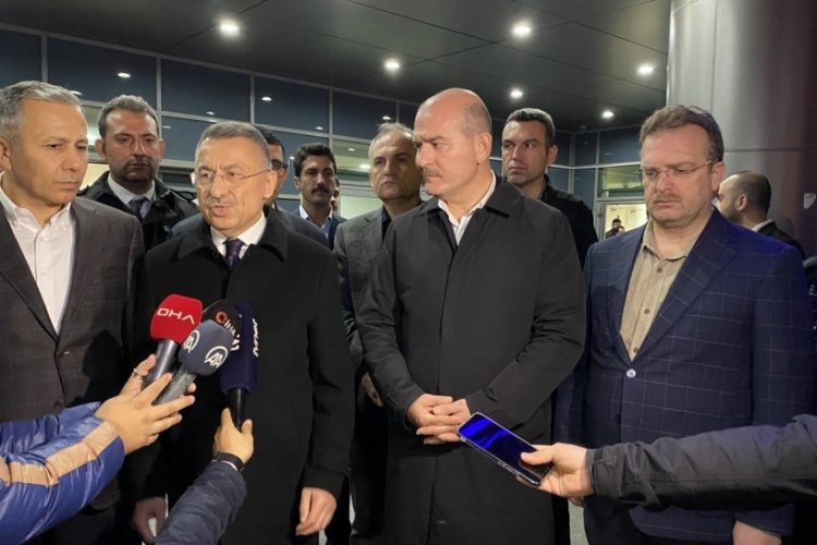 Cumhurbaşkanı Yardımcısı Oktay ile İ&ccedil;işleri Bakanı S&uuml;leyman Soylu yaralıları ziyaret etti