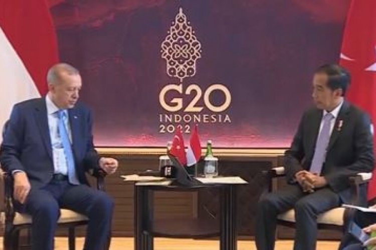 Cumhurbaşkanı Erdoğan Endonezyalı mevkidaşıyla g&ouml;r&uuml;ş&uuml;yor