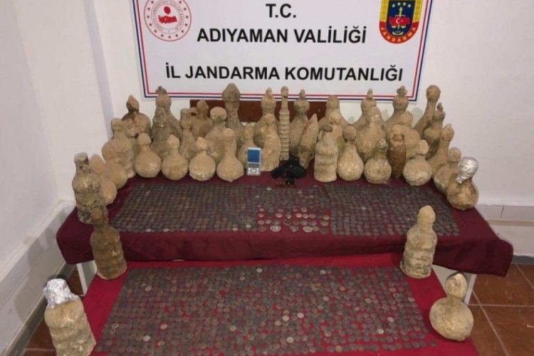 Adıyaman'da Roma D&ouml;nemine ait bin 578 adet sikke ele ge&ccedil;irildi