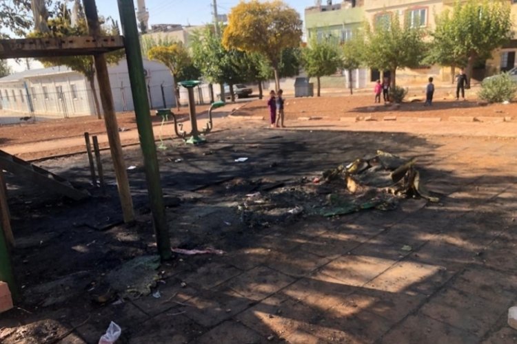 Kilis'te parktaki oyun grupları yakıldı