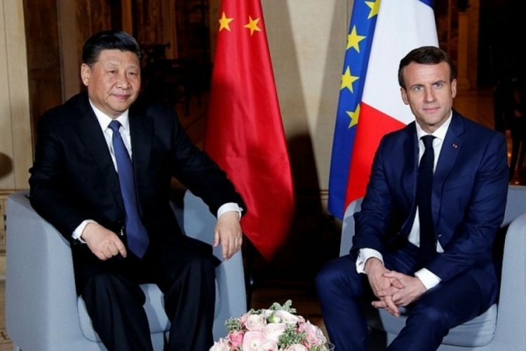 &Ccedil;in Devlet Başkanı Şi, G20 Zirvesi'nde Fransa Cumhurbaşkanı Macron ile g&ouml;r&uuml;şt&uuml;
