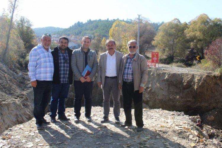 Bursa Harmancık'ta ekolojik k&ouml;pr&uuml; inşaatına başlandı