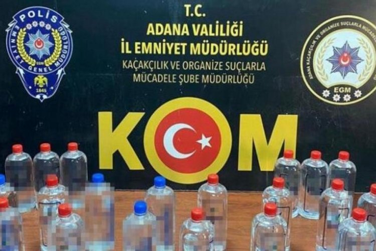 Adana'da sahte i&ccedil;ki operasyonu