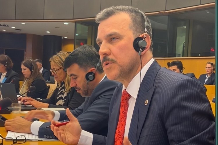 Mustafa Esgin, Br&uuml;ksel'deki AB Parlamentosunda &ouml;nemli mesajlar verdi