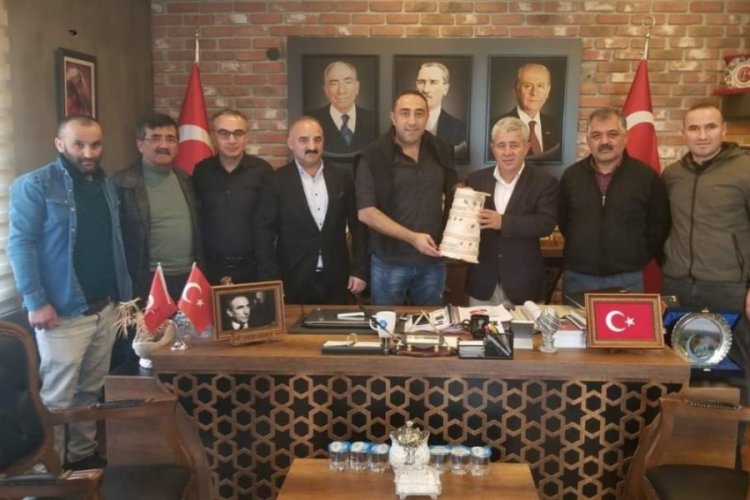 MHP Nil&uuml;fer İl&ccedil;e Başkanı Levent Karako&ccedil; G&uuml;m&uuml;şhanelileri ağırladı