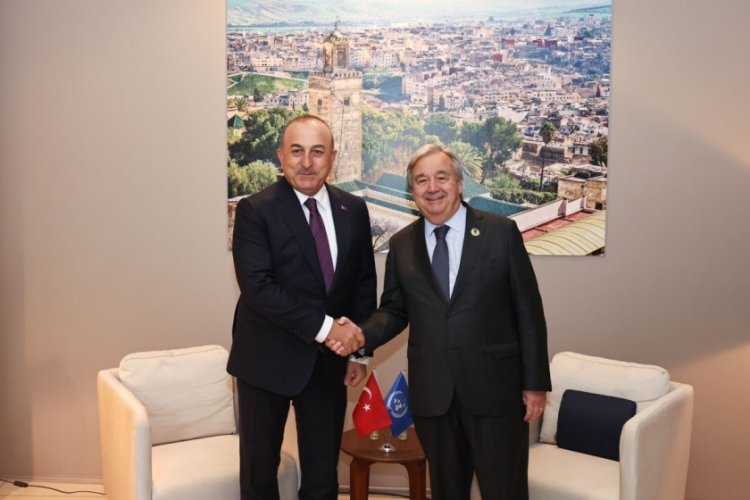 Bakan &Ccedil;avuşoğlu, BM Genel Sekreteri Guterres ile bir araya geldi