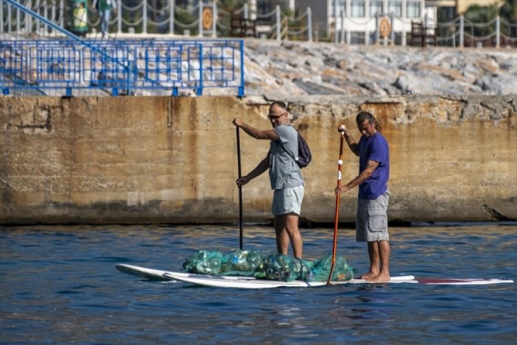 Antalya'da dip temizliğinde denizden 38 kilogram atık &ccedil;ıkarıldı