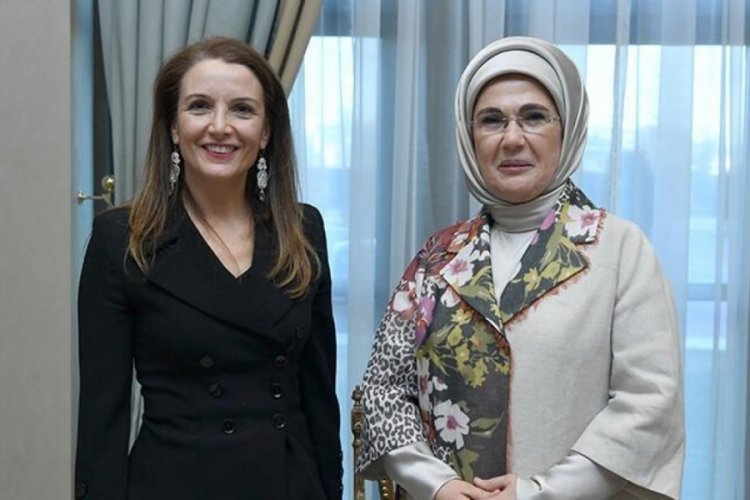 Emine Erdoğan'dan UNICEF T&uuml;rkiye Temsilcisi ile g&ouml;r&uuml;şme