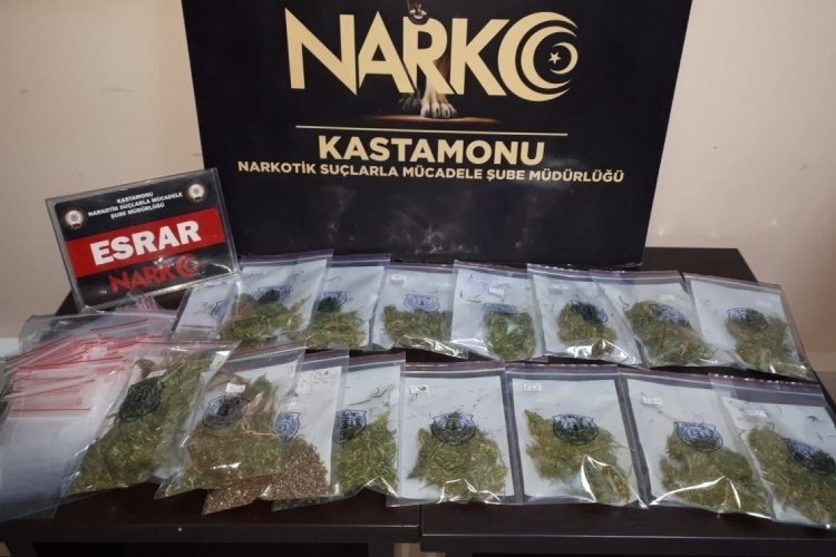 Kastamonu'da uyuşturucuyla yakalanan cezaevine g&ouml;nderildi