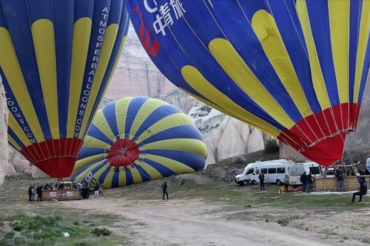 Kapadokya'da balon turlarına r&uuml;zgar engeli