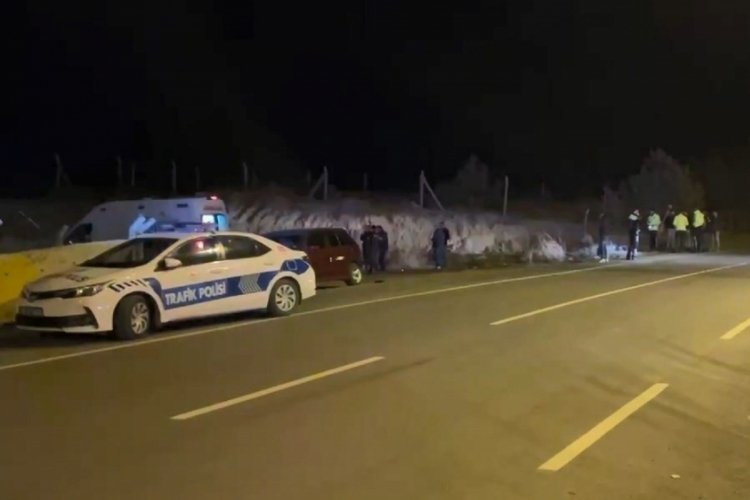 &Ccedil;ankırı'da yoldan &ccedil;ıktı, su kanalına d&uuml;şt&uuml;