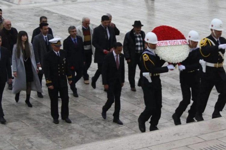Eğitim G&uuml;c&uuml; Sen heyetinden Anıtkabir ziyareti